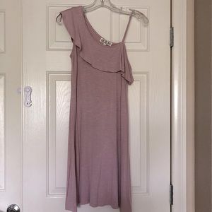 Light pink one shoulder dress